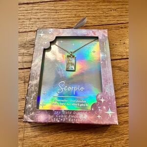 Fashion Jewelry Gold Dipped Scorpio Zodiac Necklace
